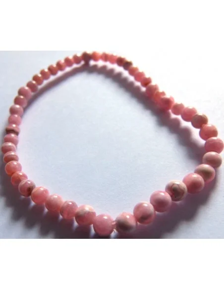 Bracelet en rhodocrosite boules 4mm
