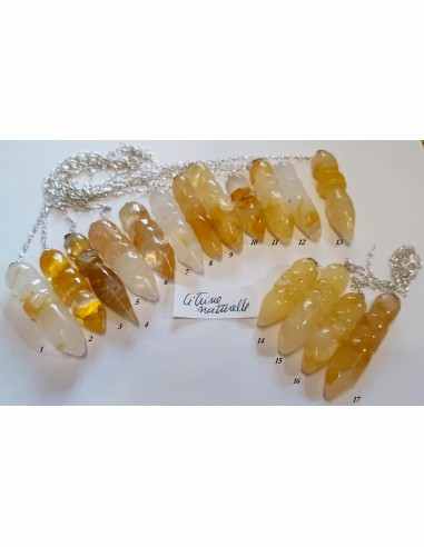 Citrine naturelle pendule égyptien