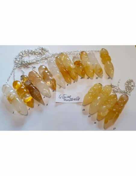 Citrine naturelle pendule égyptien
