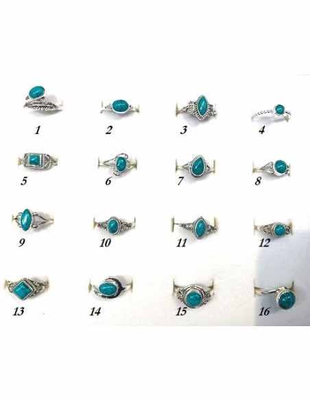 Bagues turquoise argent