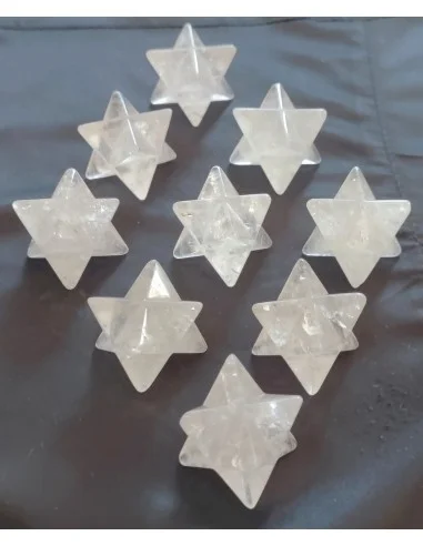 Merkaba cristal de roche 29 à 30mm
