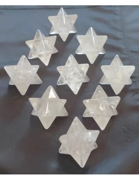 Merkaba cristal de roche 29 à 30mm