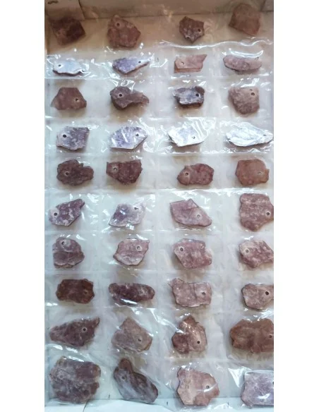 Lépidolite brute en pendentif