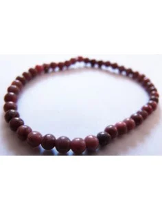 Bracelet en rhodonite boules 4mm