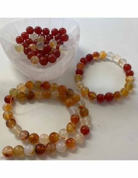 Cornaline 10mm. bracelet