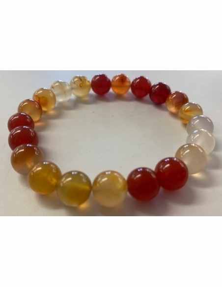 Cornaline 10mm. bracelet