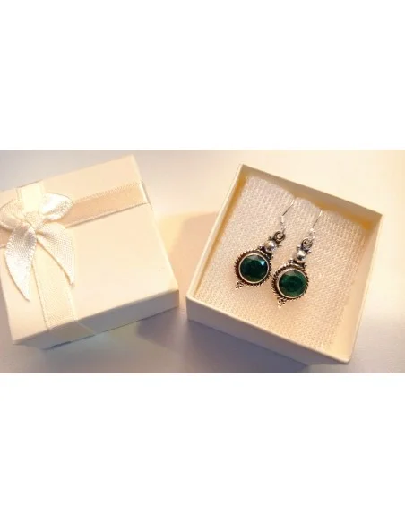 Boucles d'oreilles en émeraudes