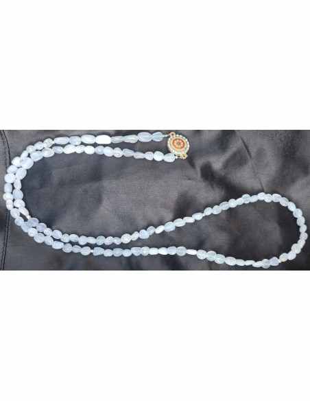 Malla calcédoine bleue