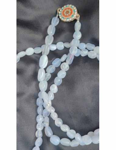 Malla calcédoine bleue