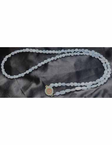 Malla calcédoine bleue