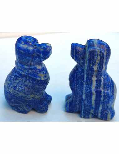 Chien en lapis lazuli