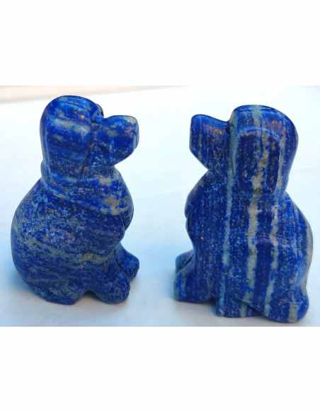 Chien en lapis lazuli
