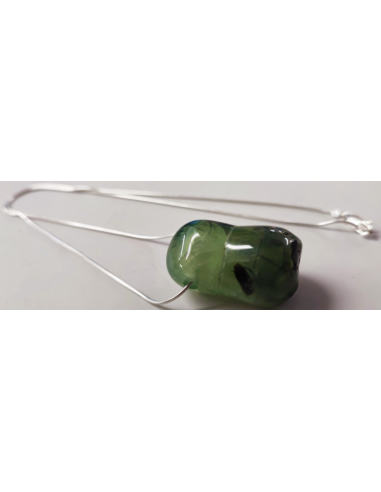 Pendentif phrénite avec chaîne argent