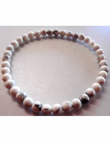 Bracelet Magnésite, Howlite 6mm