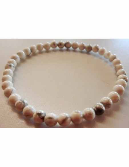 Bracelet Magnésite, Howlite 6mm