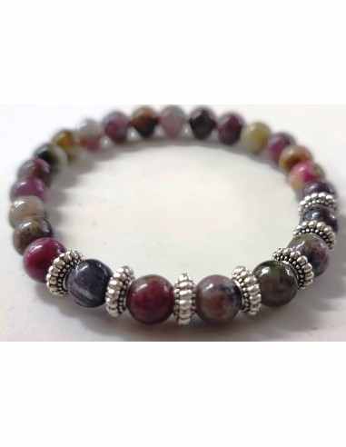 Tourmaline melon d'eau bracelet