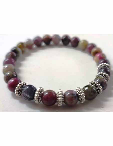 Tourmaline melon d'eau bracelet