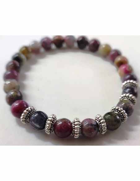 Tourmaline melon d'eau bracelet