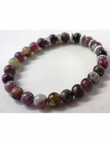 Tourmaline melon d'eau bracelet