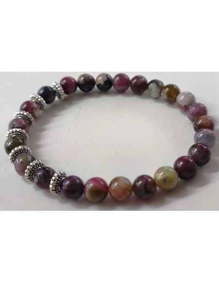 Tourmaline melon d'eau bracelet