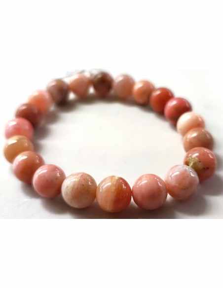 Bracelet opale rose 8 à 9mm