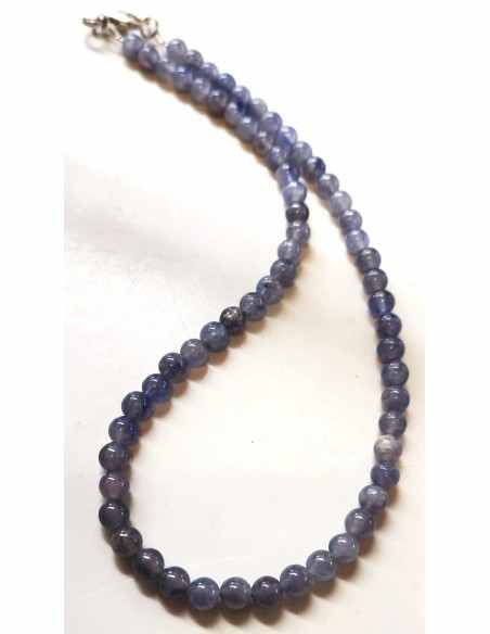 Collier Iolite 6mm
