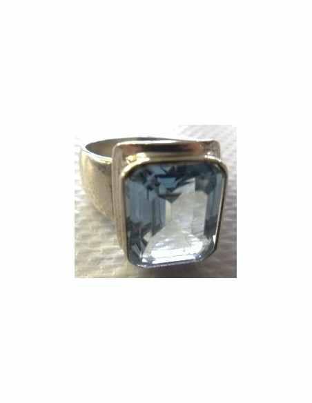 Bague en topaze bleu
