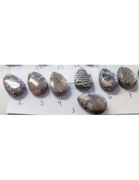 Jaspe zèbre rose pendentif