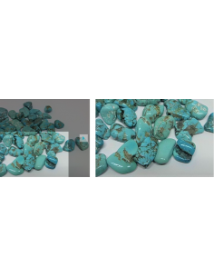 Turquoise brute 15 à 19mm 2