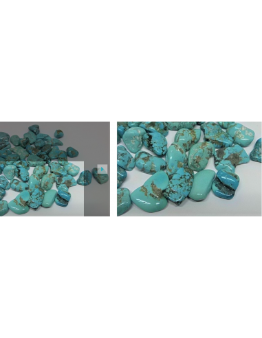 Turquoise brute 15 à 19mm