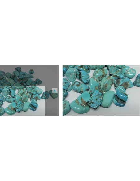 Turquoise brute 15 à 19mm