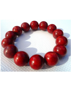 Bracelet corail rouge 12mm. 2