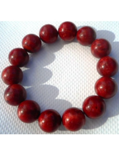 Bracelet corail rouge 12mm.