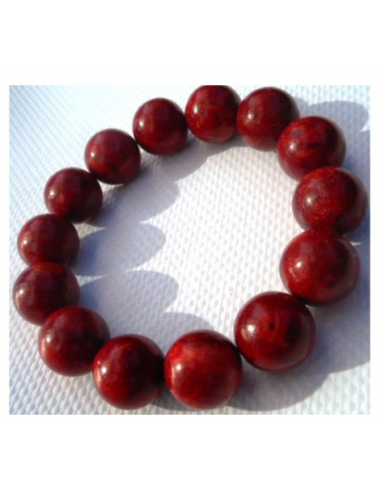 Bracelet corail rouge 12mm.
