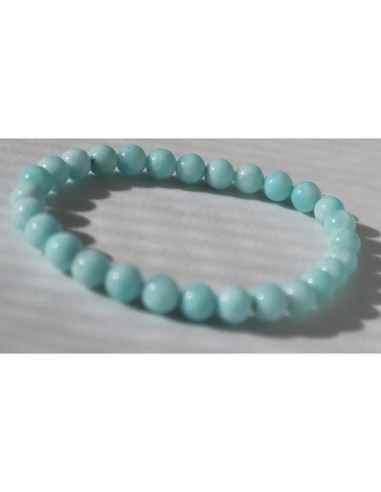 Aragonite bleue 6mm bracelet
