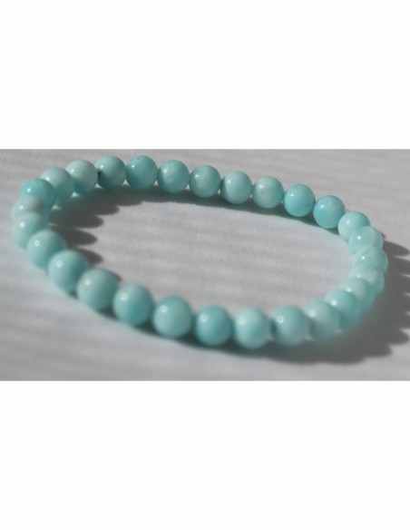 Aragonite bleue 6mm bracelet