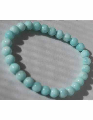 Aragonite bleue 6mm bracelet
