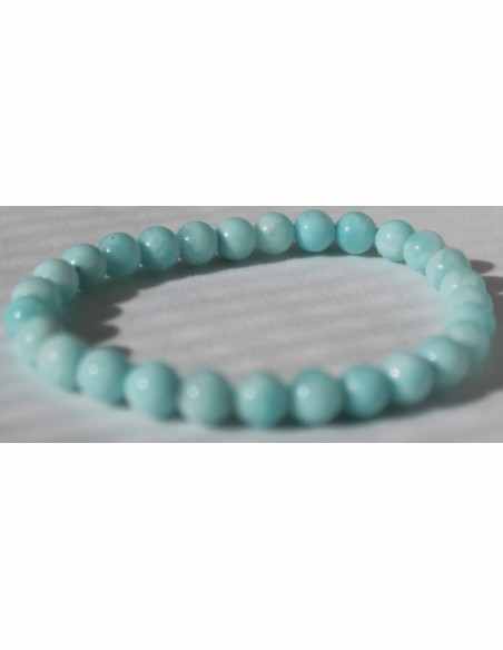 Aragonite bleue 6mm bracelet