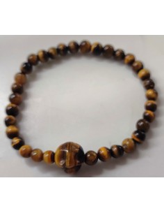 Bracelet oeil de tigre crâne 2