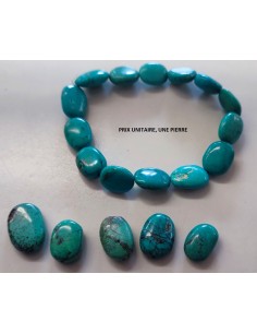 Turquoise ovale percée