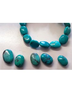 Turquoise ovale percée 2