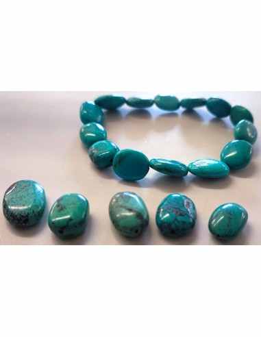 Turquoise ovale percée