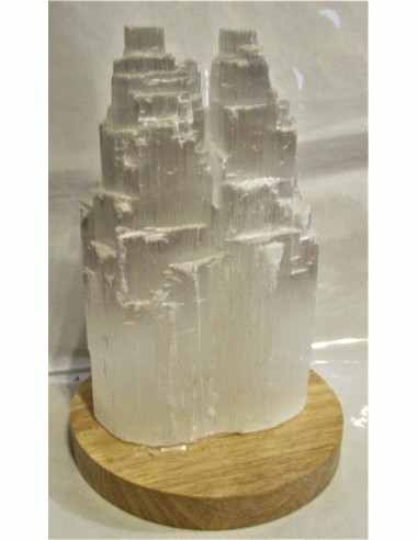 Selenite tantrique cathedrale lampe