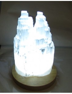 Selenite tantrique cathedrale lampe