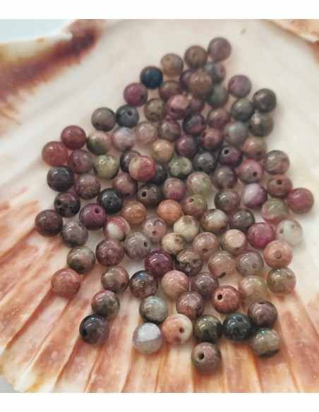 Tourmalines melon d'eau 6mm perle