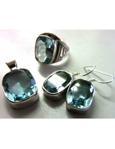 Topaze bleue parure argent 2