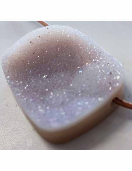 Pendentif Quartz rose cristallisé