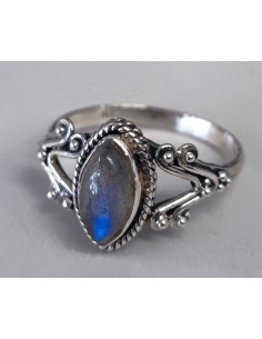 Bague labradorite montee en argent