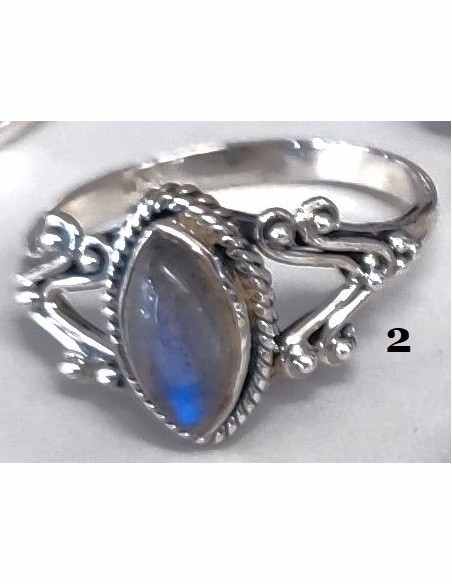 Bague labradorite montee en argent