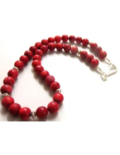 Corail rouge 10mm collier long 50cm 2
